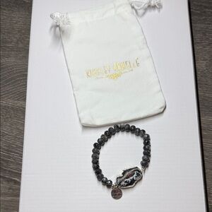 Kinsley Armelle Black and Silver Bracelet